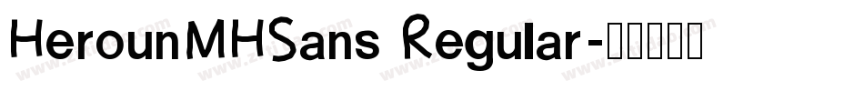 HerounMHSans Regular字体转换